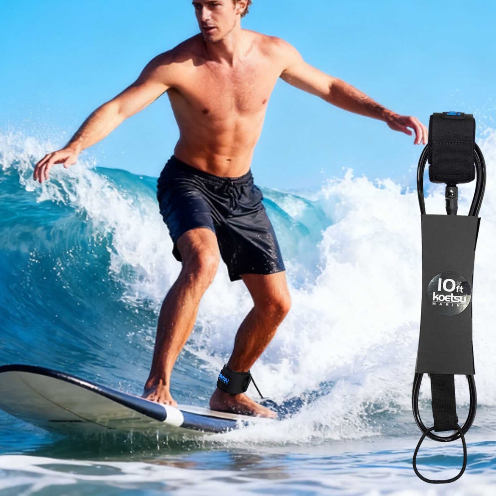 6-10ft SUP Board Surf Leg Rope - Surfboard Leash Ankle ulasan dan harga