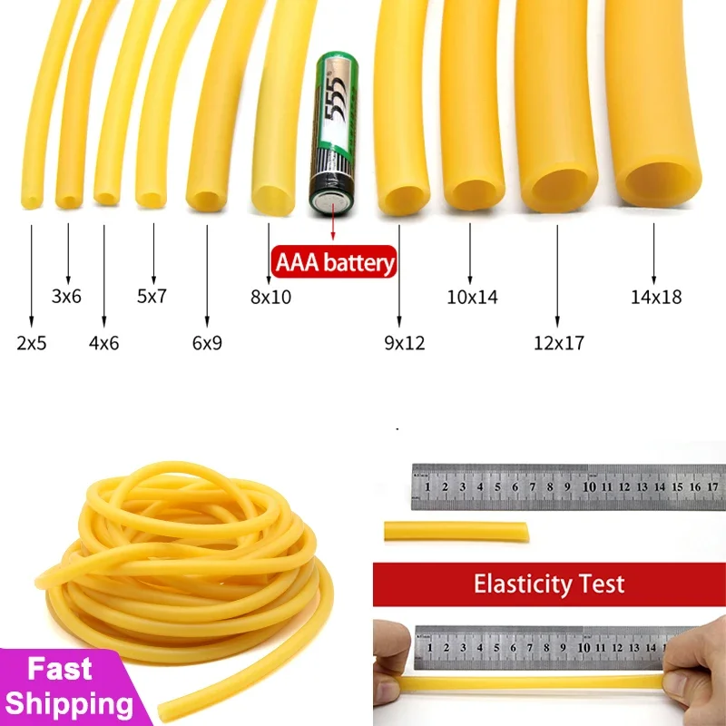 1~10m Nature Latex Rubber Hose - Speargun Rubber Band ulasan dan harga