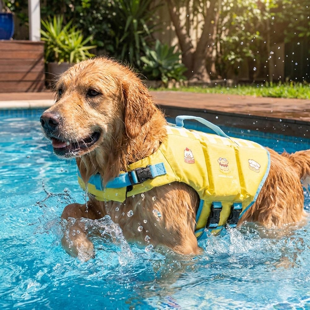 Waterproof Dog Life Jacket Adj - Life Jacket Buoyancy ulasan dan harga